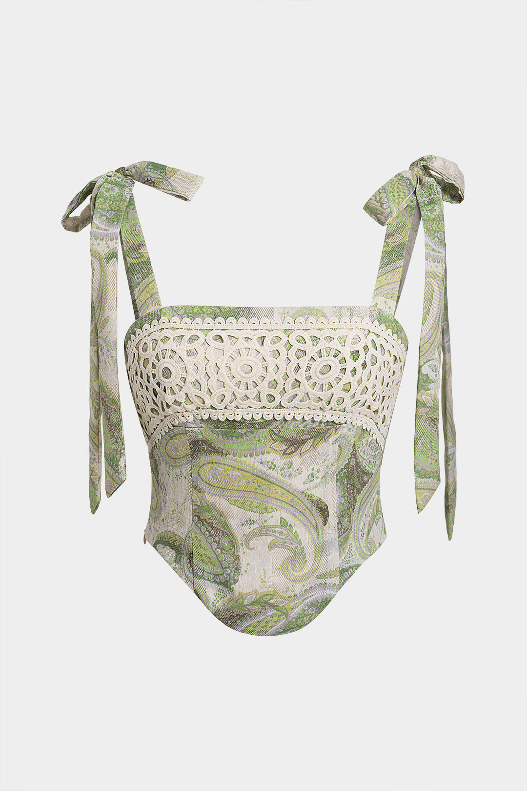 Blumenmuster Neckholder-Cami-Top mit Rückenschnürung
