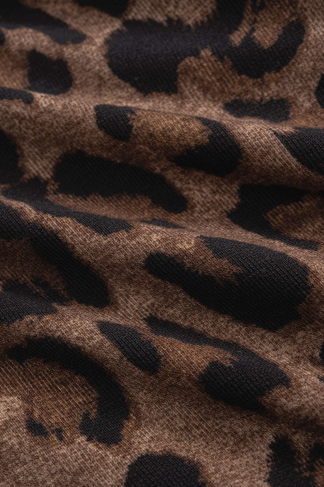 Leopard Print Faux Leather Patchwork Long-Sleeve Bodysuit