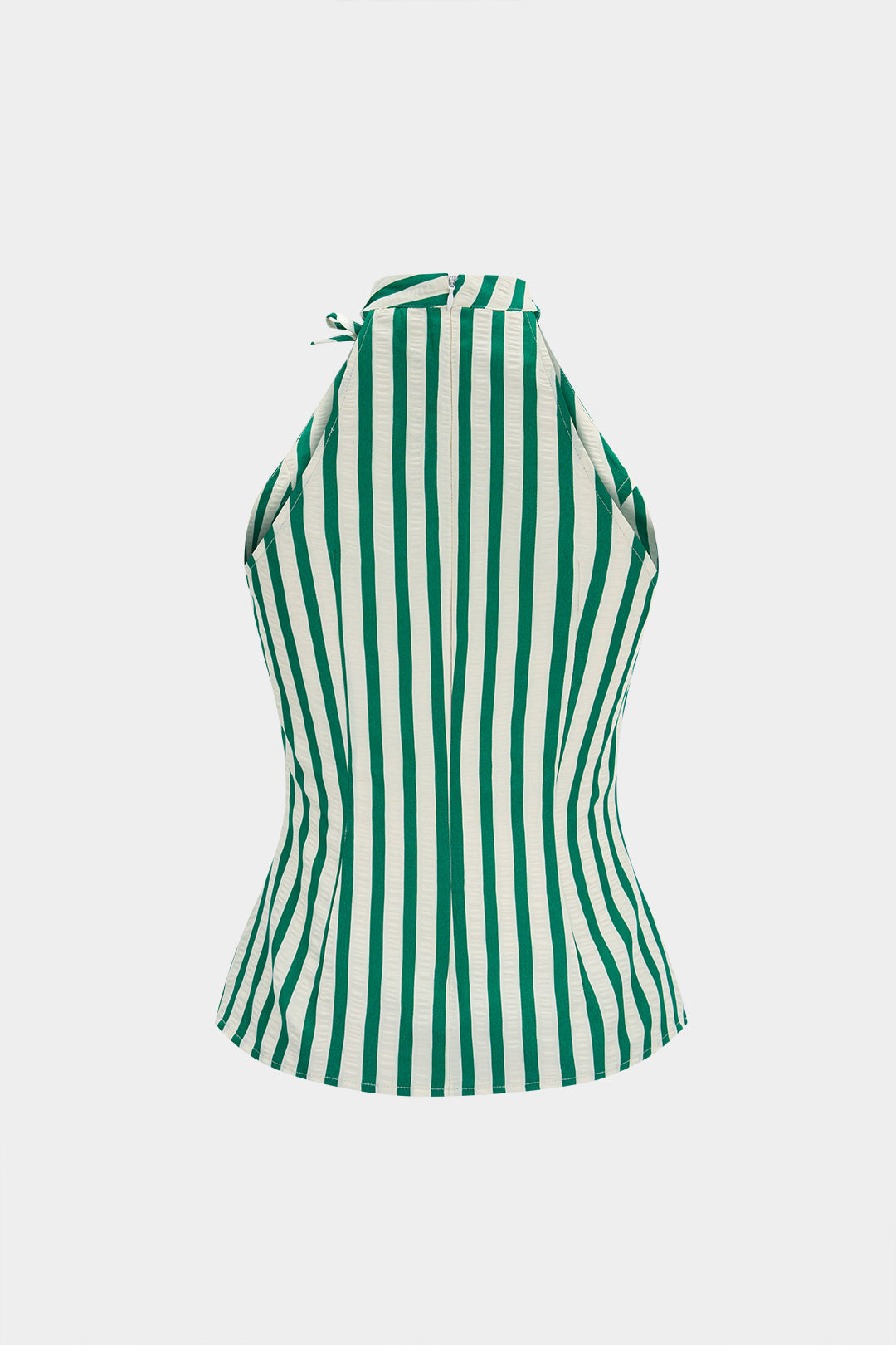 Stripes Print Asymmetrical Bow Tank Top
