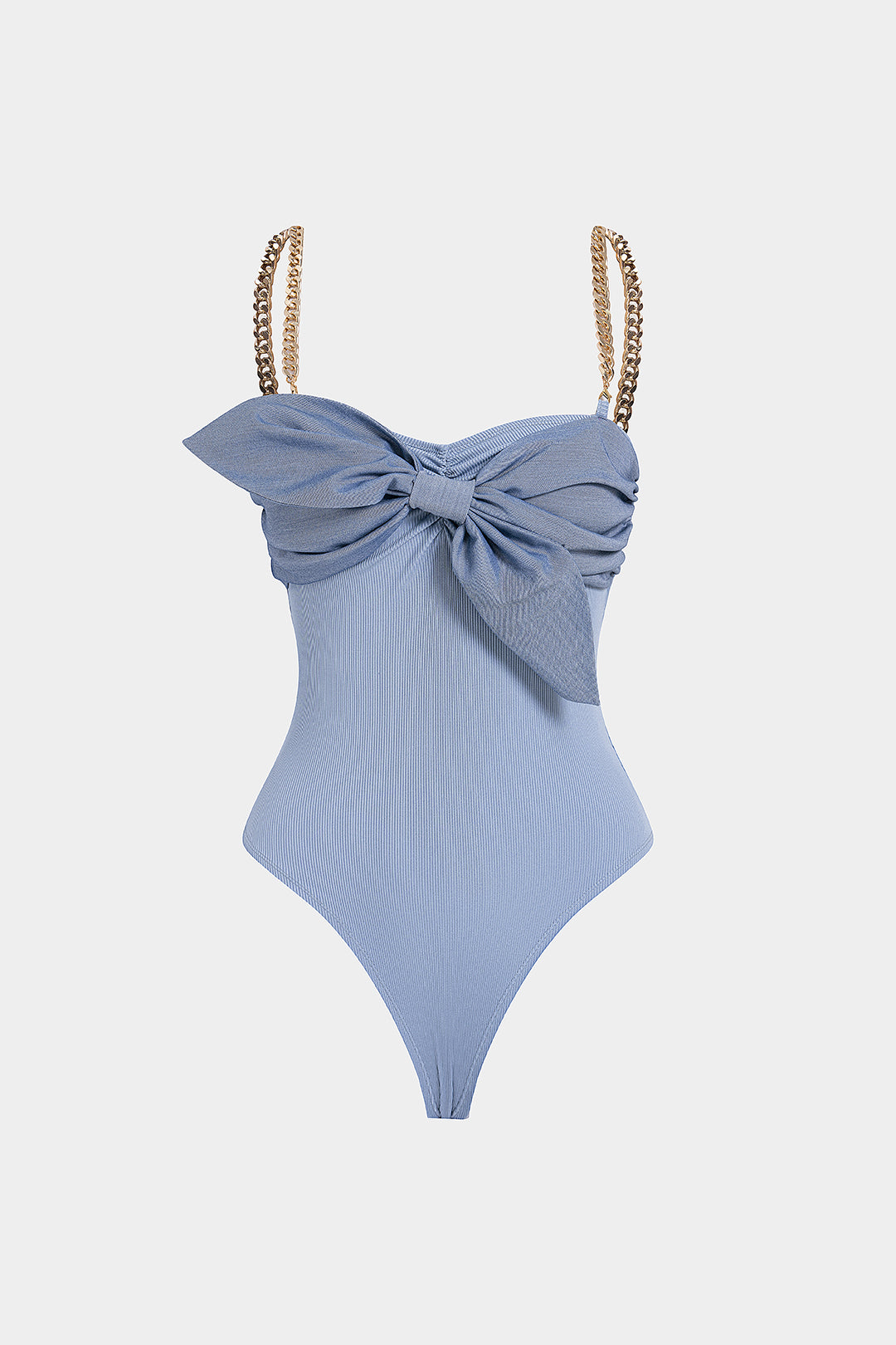 Patchwork Metallic-Ketten-Knoten Ärmelloser Body