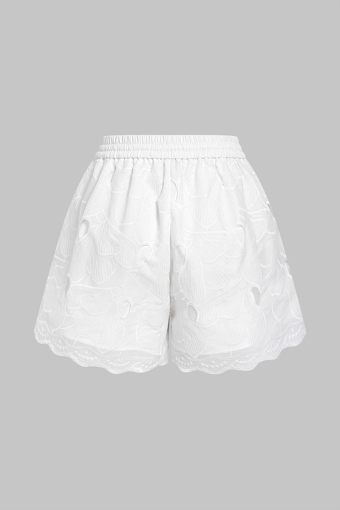 Bestickte Shorts mit Kordelzug