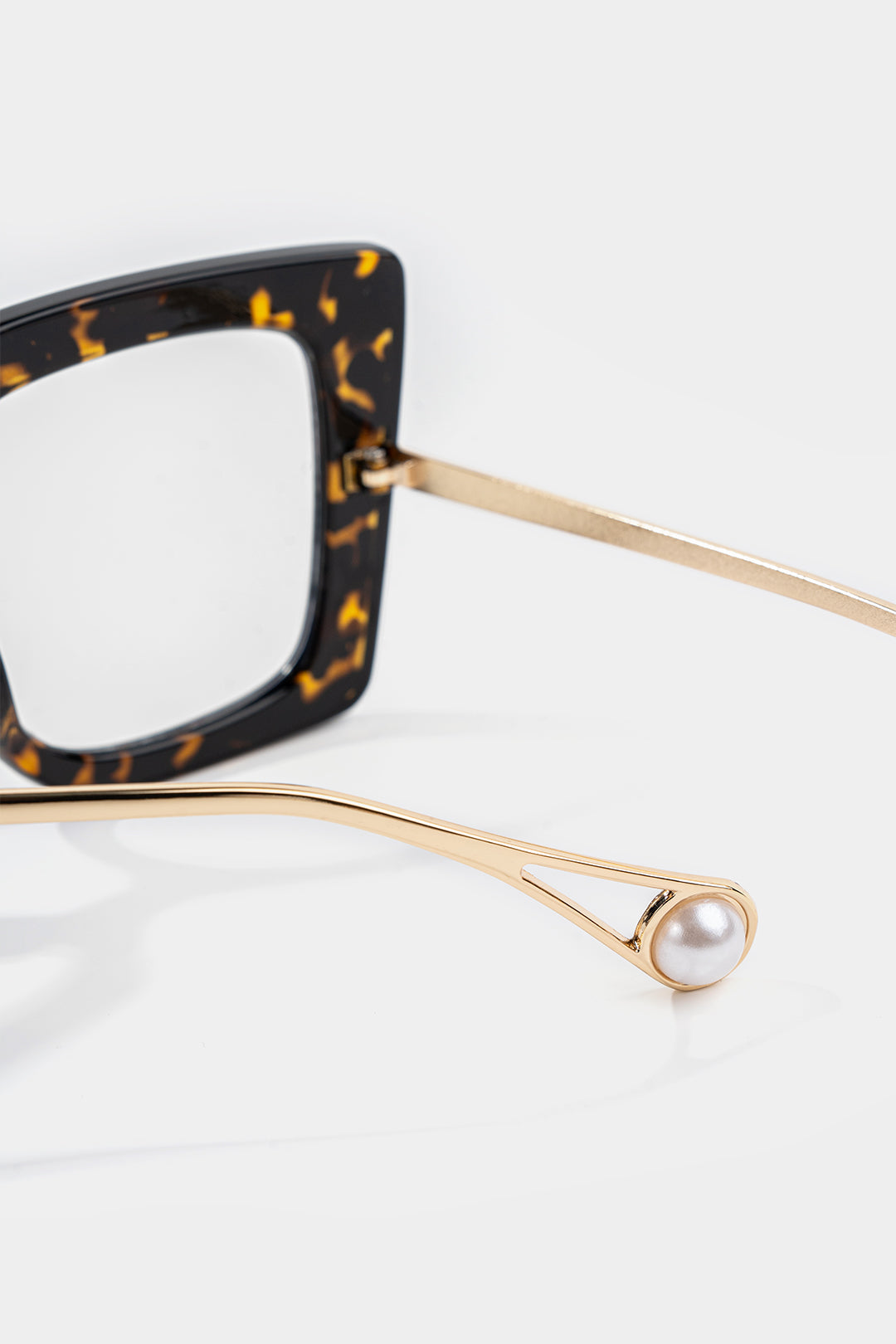 Metal Leopard Square Frame Sunglasses