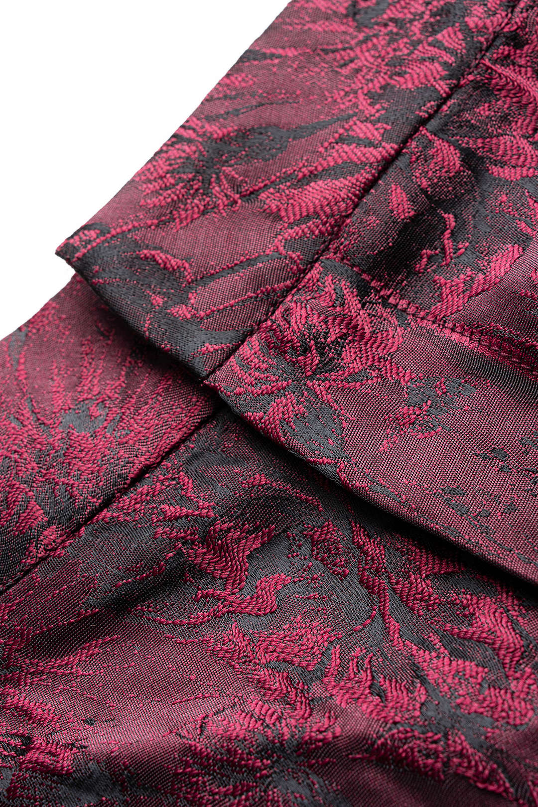 Hose mit Blumenmuster, Jacquard und weitem Bein