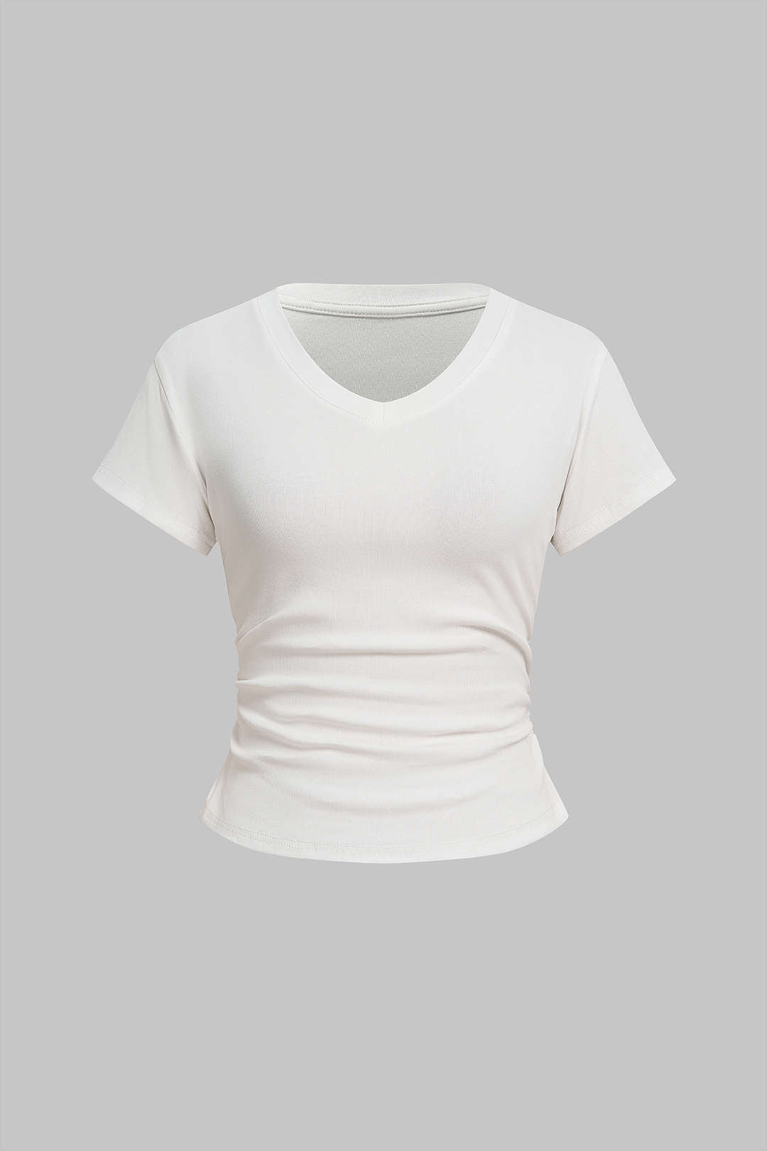 T-shirt col V à manches courtes