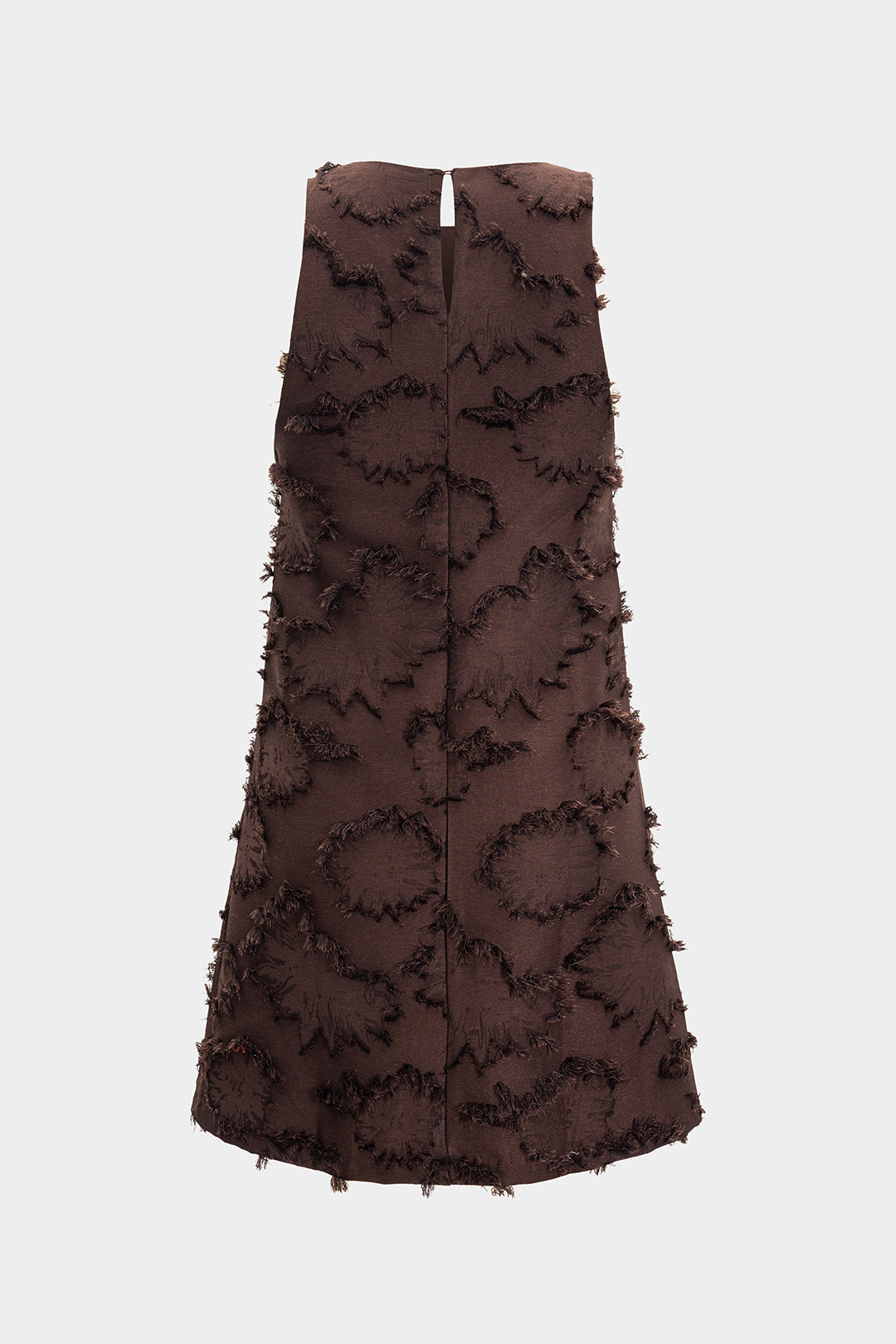 Knit Fringe Trim Sleeveless MIni Dress