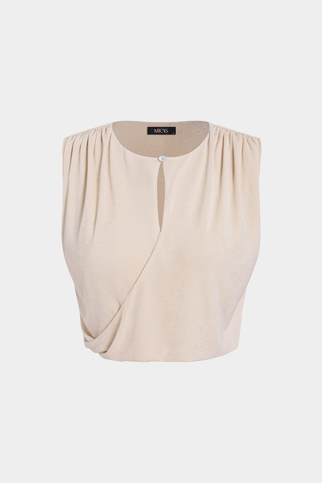 Ausgeschnittenes Ruhced-Tanktop