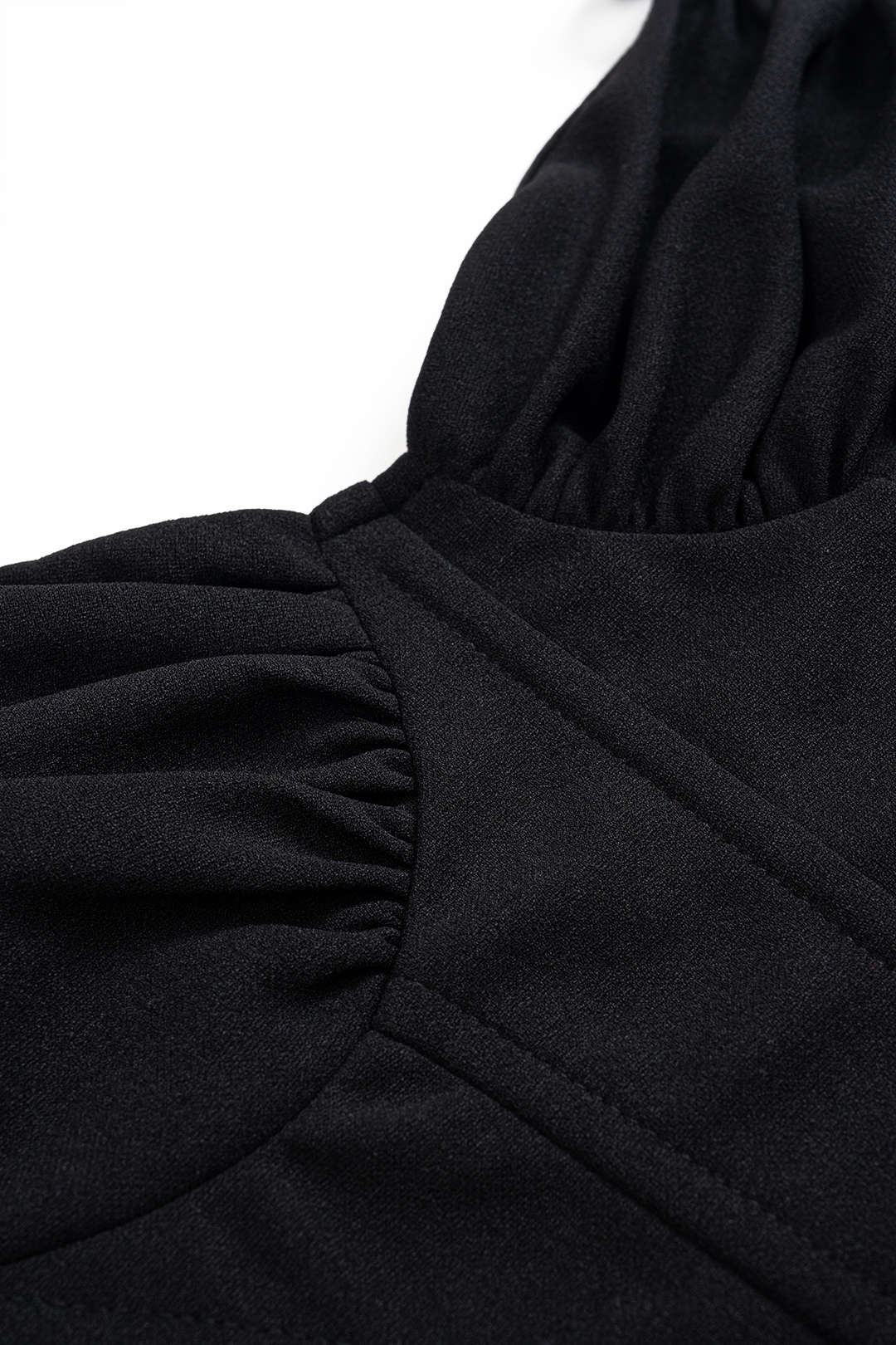 Neckholder-Camisole mit Raffungen und Reißverschluss