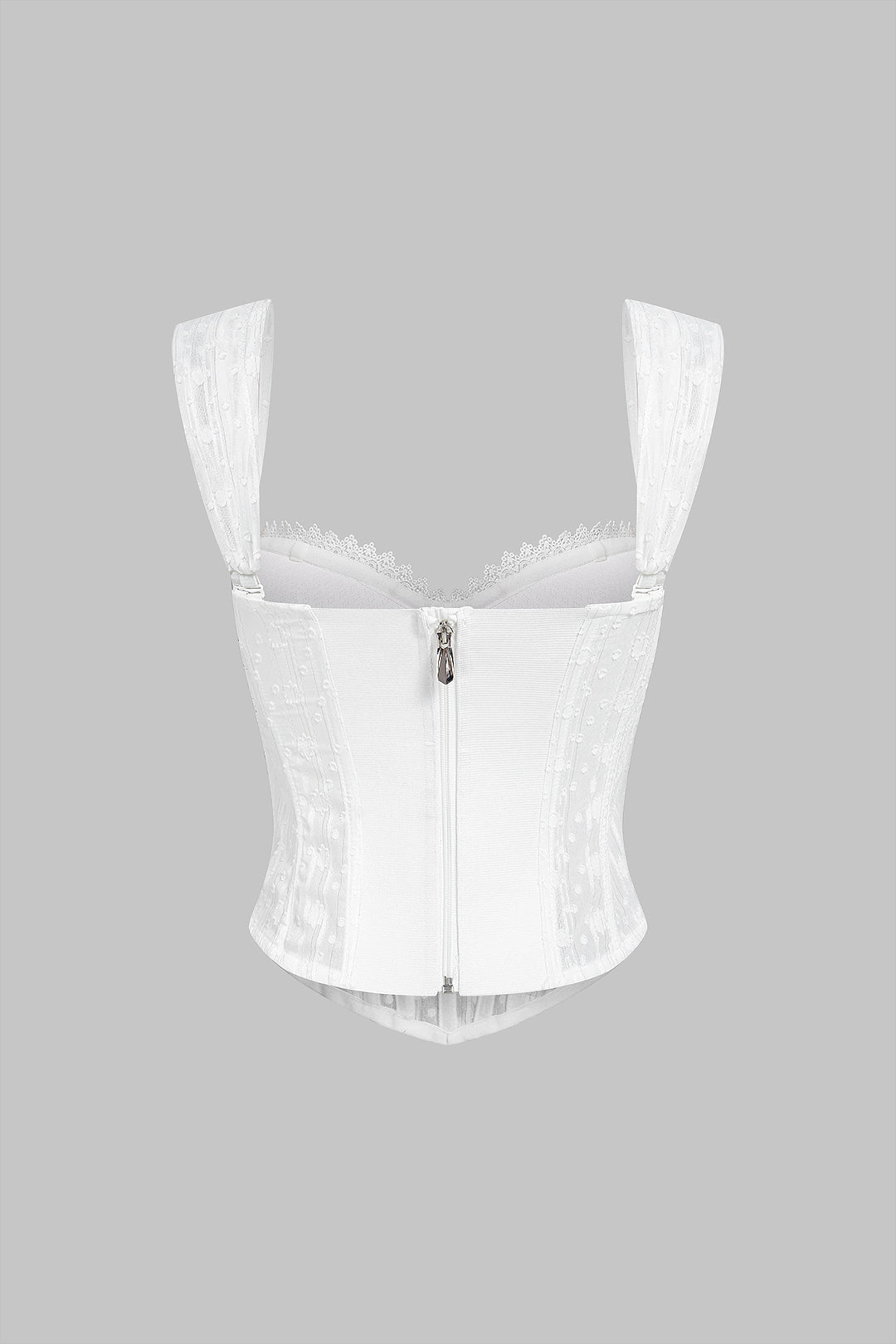 Jacquard Reißverschluss Korsett-Cami-Top
