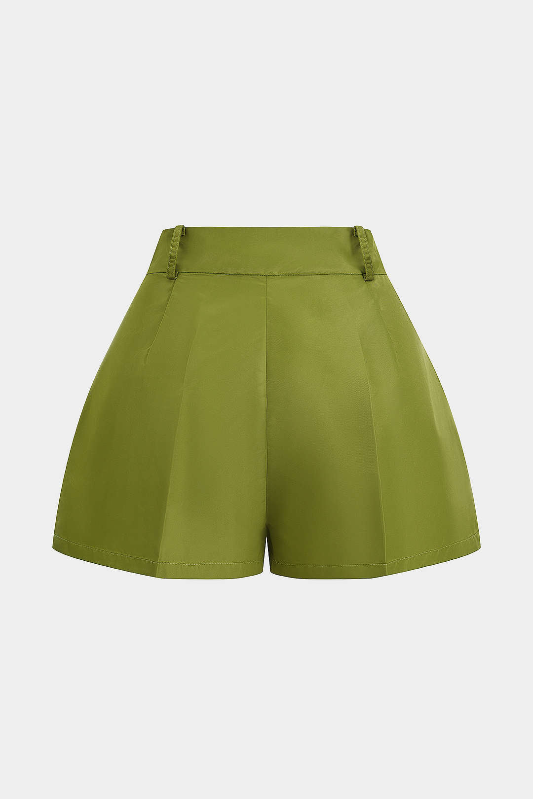 High-Waist-Shorts mit Raffung