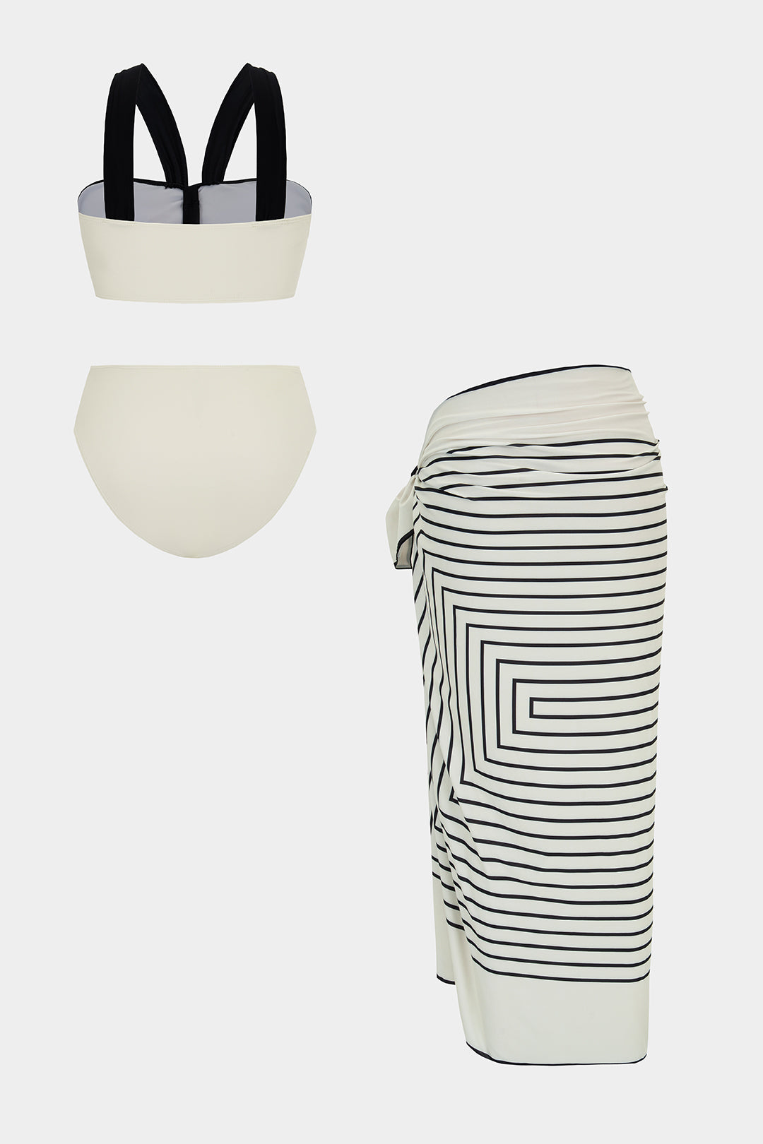 Stripes Print Bikini Set