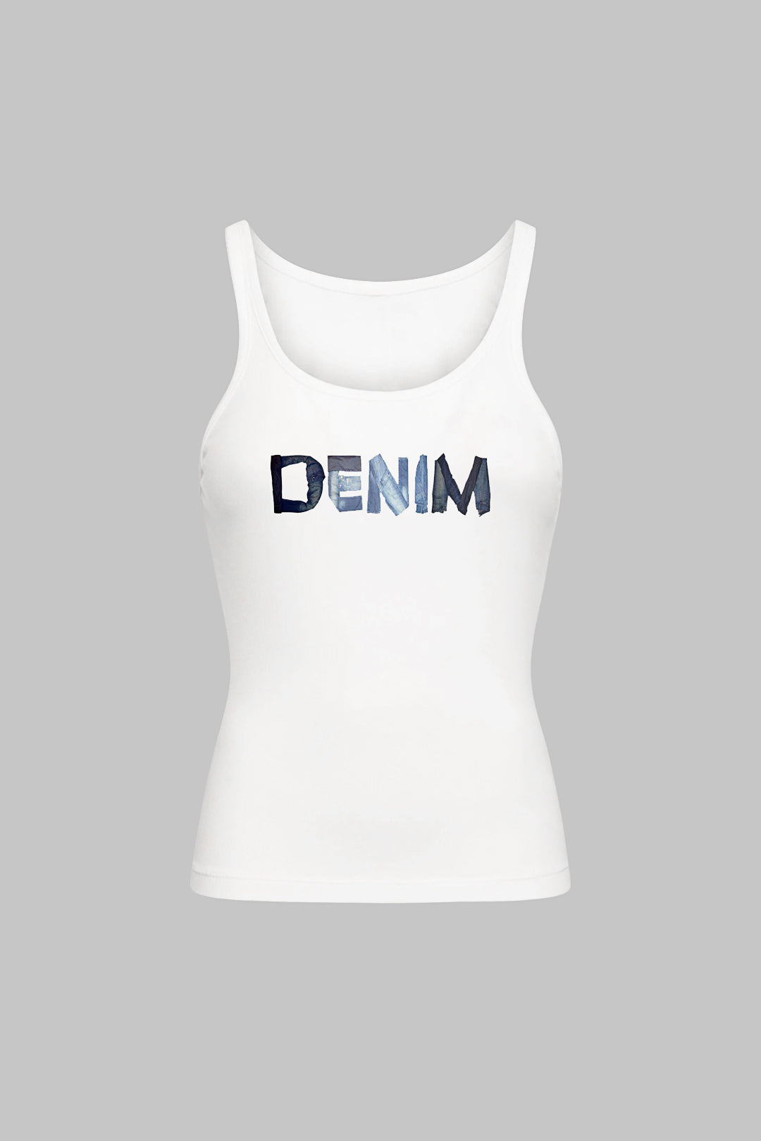 Letter Print Sleeveless Tank Top