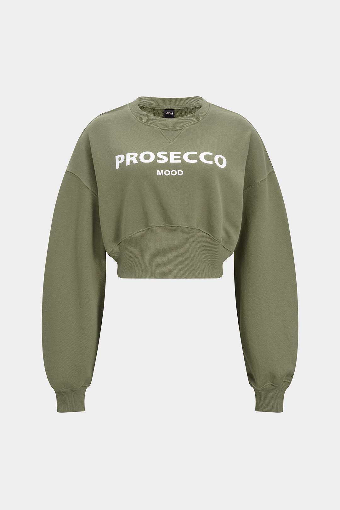 Sweat-shirt à manches longues et col rond avec imprimé lettres