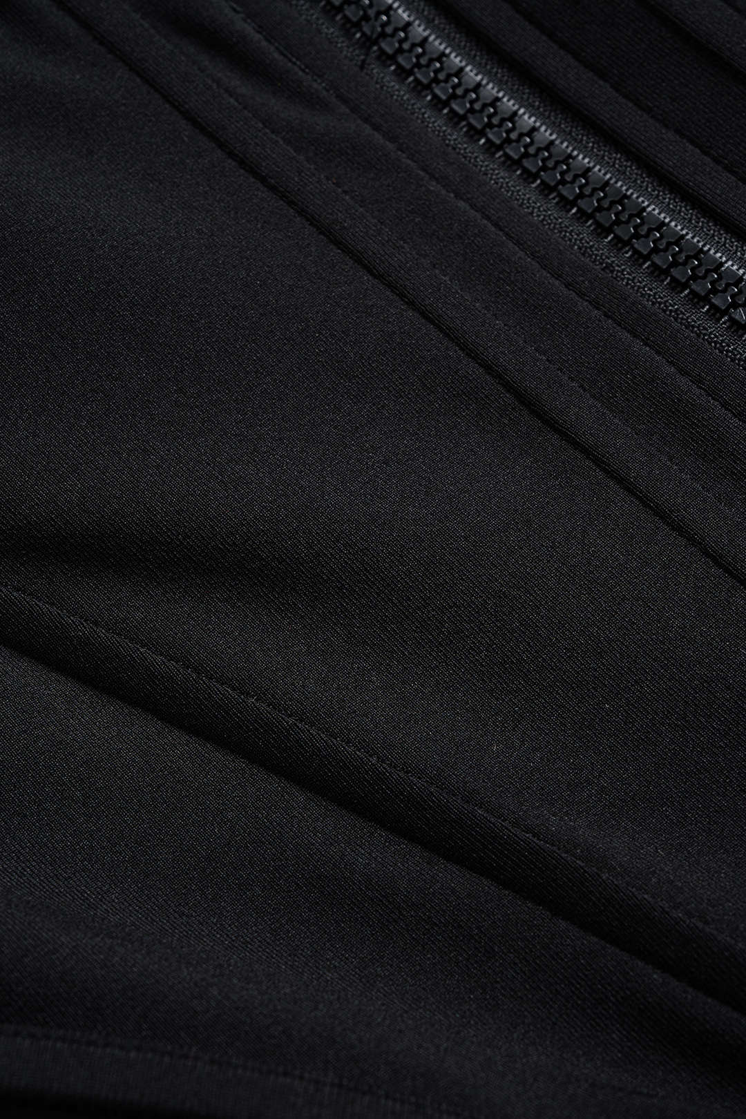 Sweat à capuche corseté à cordon de serrage et fermeture éclair