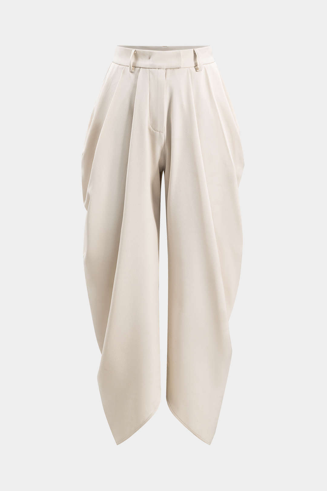Geraffte Unifarbene Hose