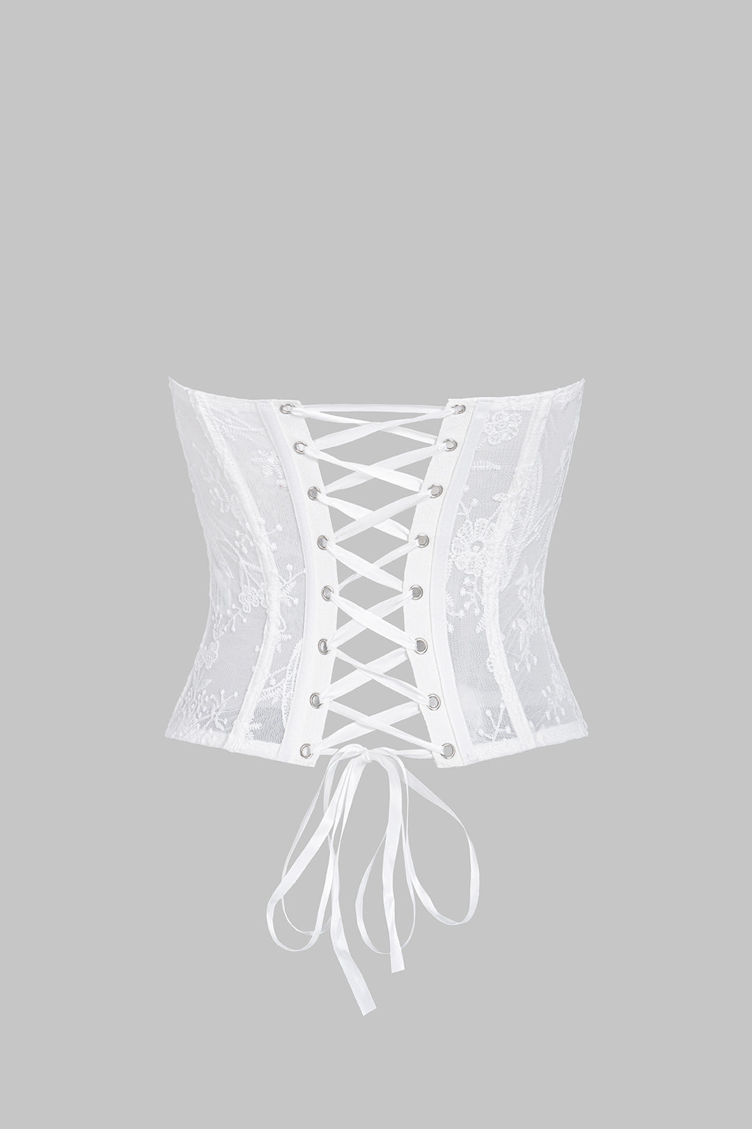 Spitzen-Sheer-Bestickungs-Korsett-Tube-Top