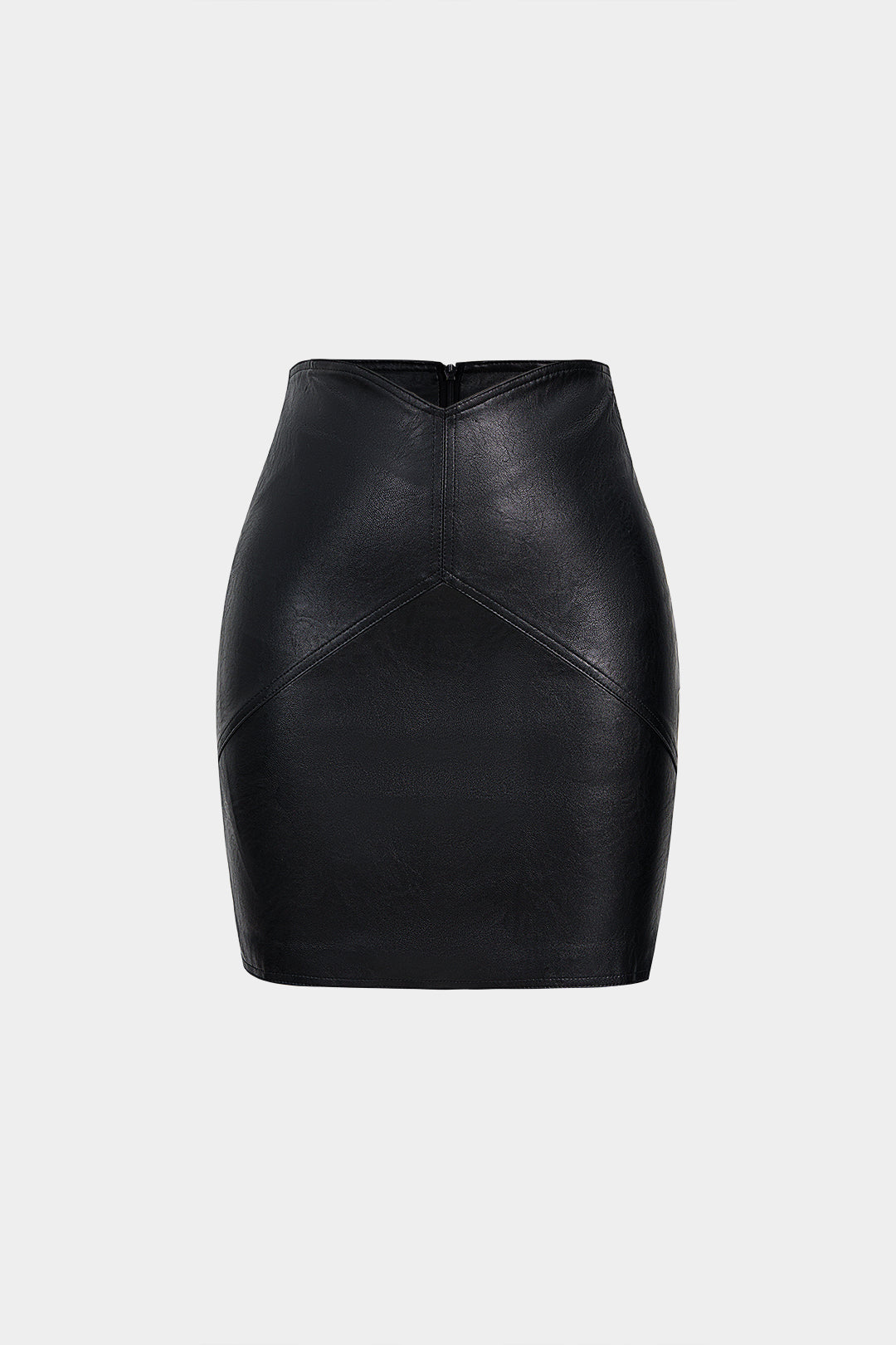 Faux Leather High Waist Skirt