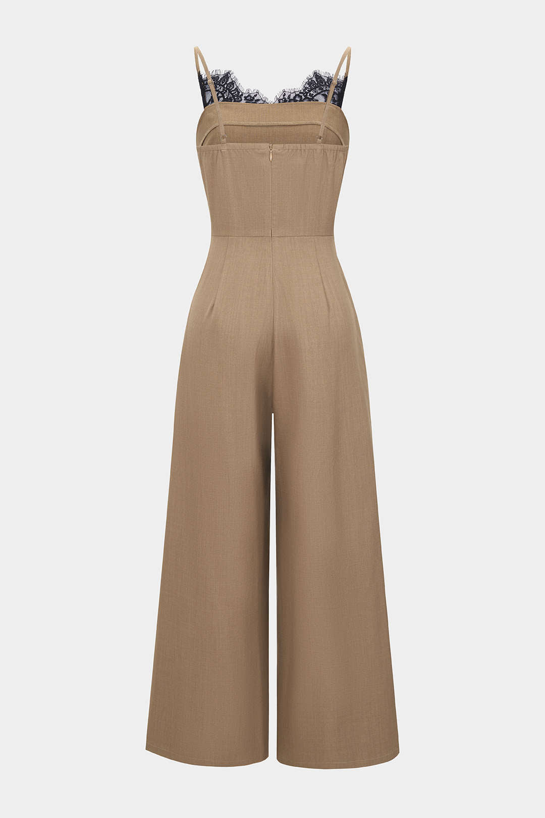 Lace Patchwork Asymmetrical Sleeveless Jumpsuit
