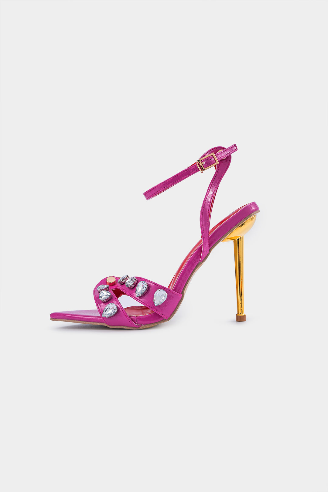 Metallic-Dekor Strass-Spitzpumps