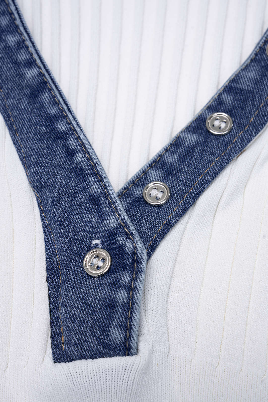 Patchwork V-Ausschnitt Tanktop