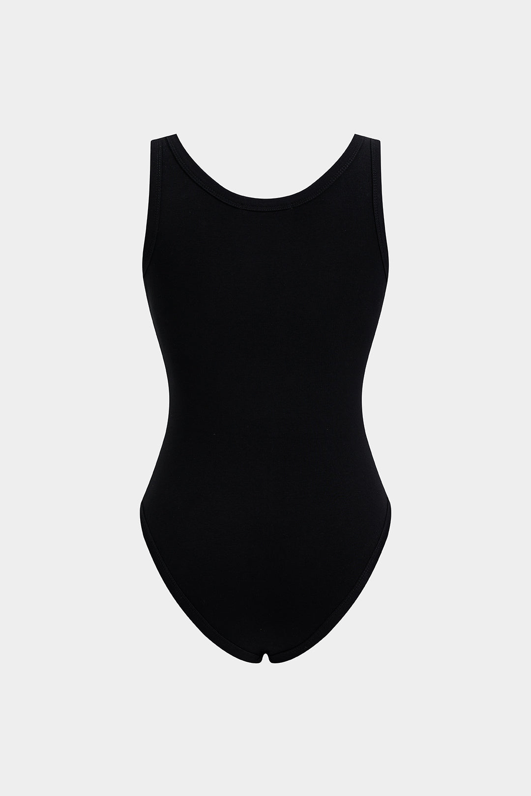 Metallic Decor Round Neck Sleeveless Bodysuit