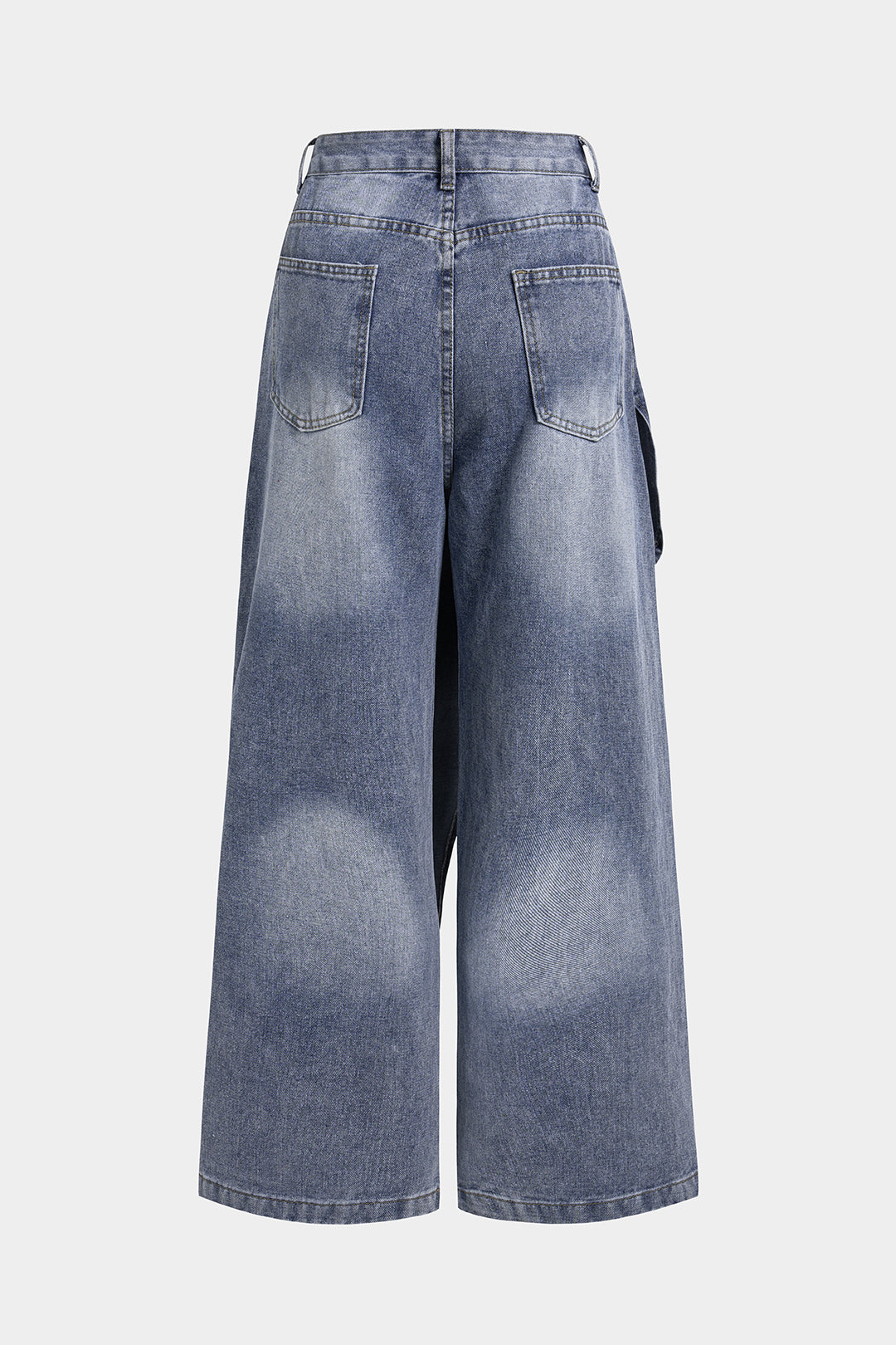 Asymmetrische Straight-Leg-Jeans aus Denim