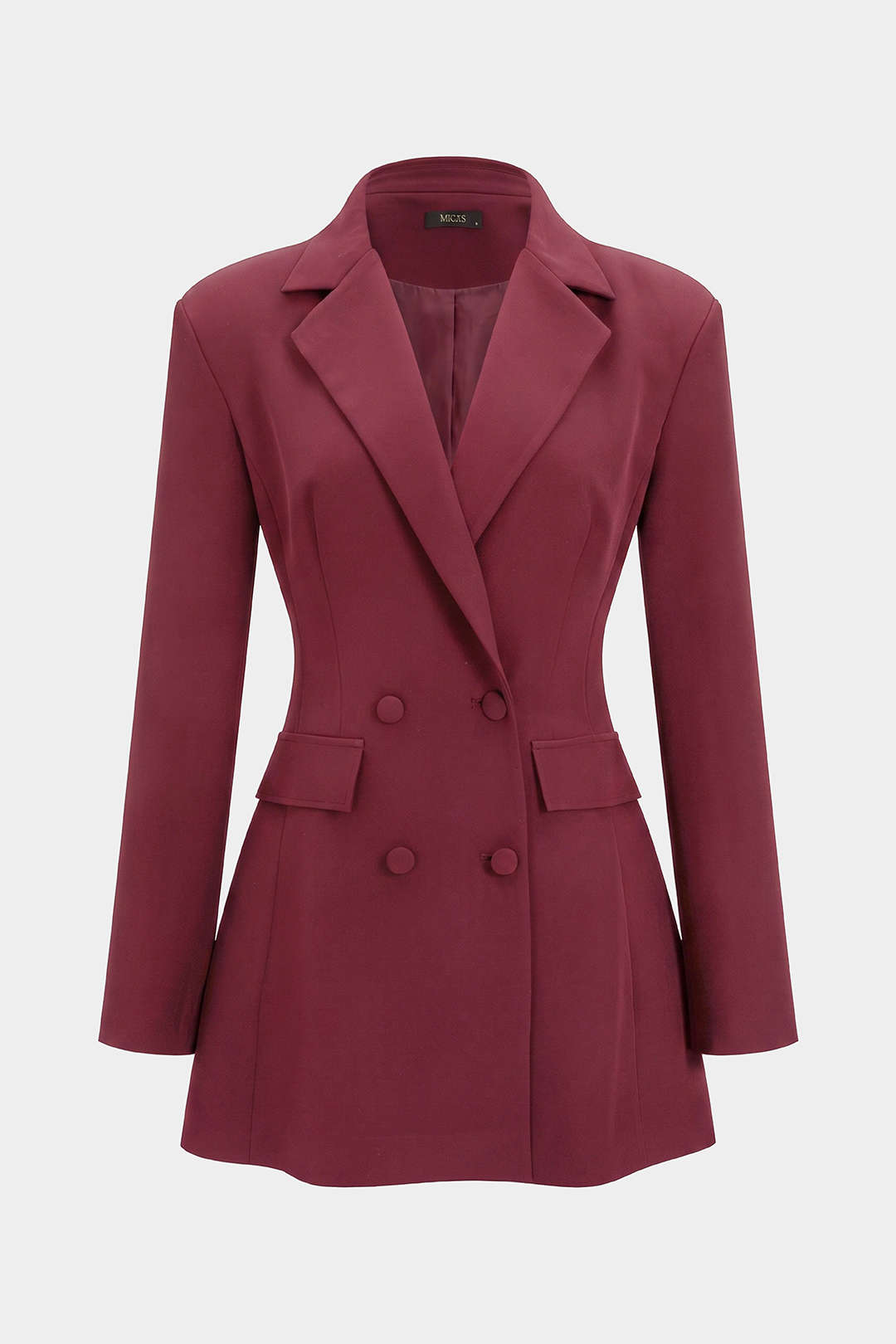 Mini-Kleid mit V-Ausschnitt und gekerbtem Revers