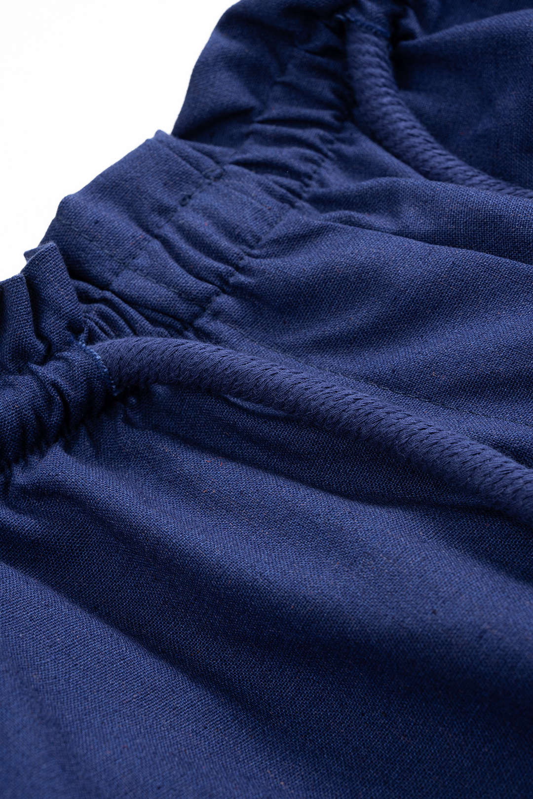 Linen Drawstring Tie-Up Trousers