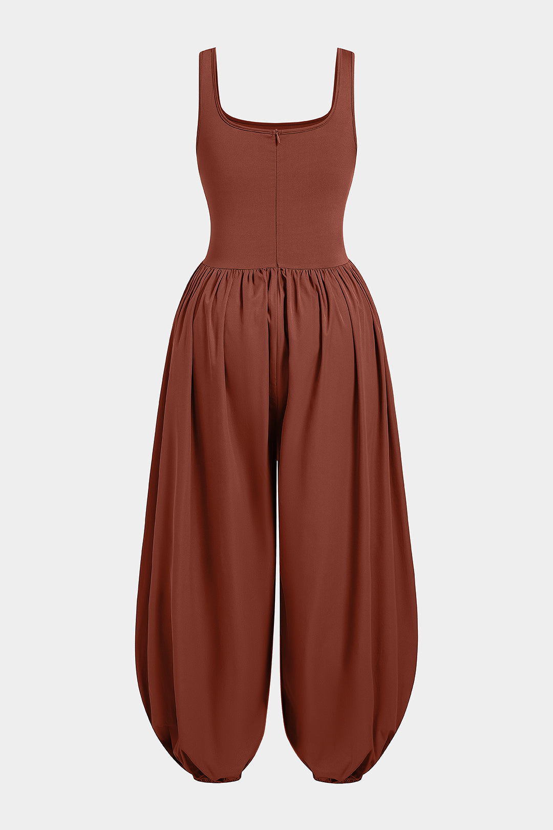 Ärmelloser Jumpsuit mit eckigem Ausschnitt