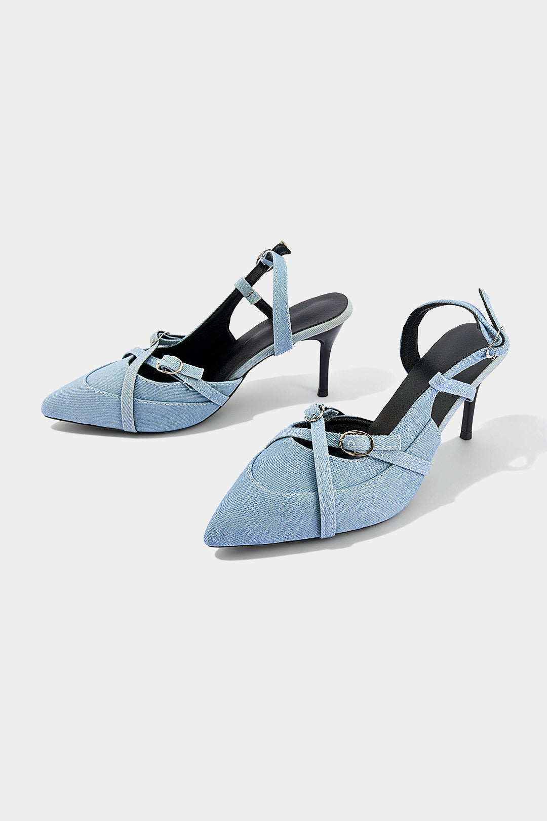 Denim Crossed Heels