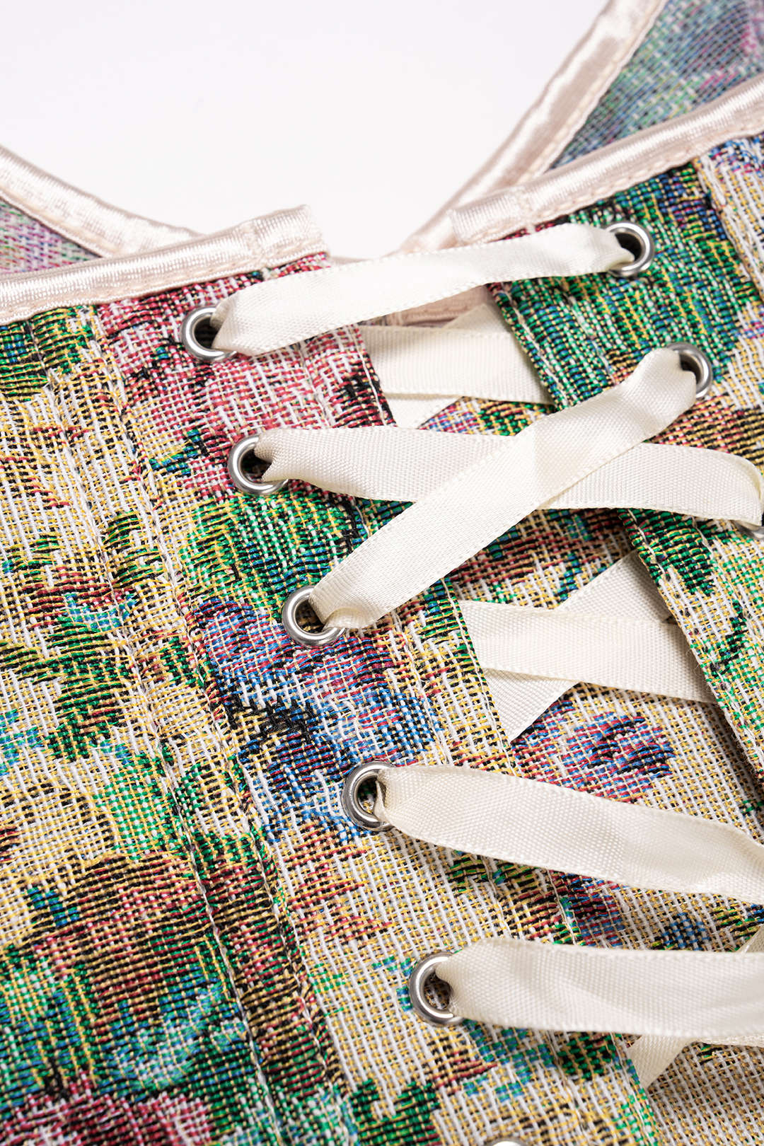 Jacquard Neckholder-Trägertop mit freiem Rücken