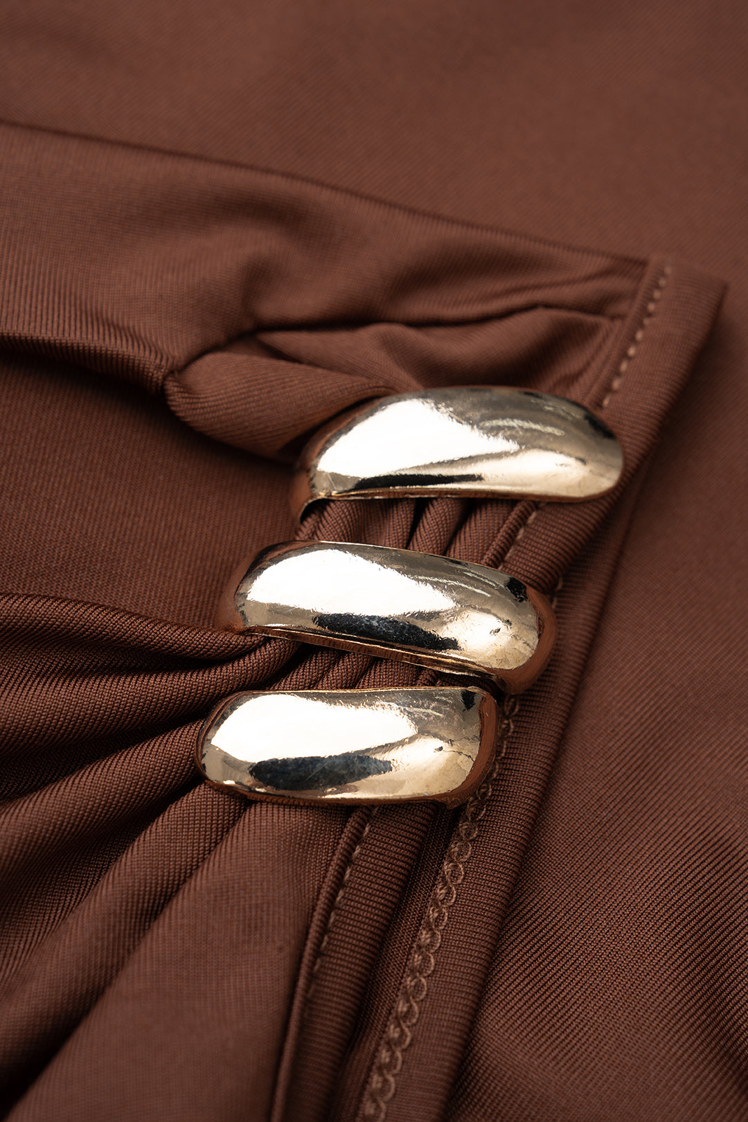 Asymmetrical Metallic Ruched Tank Top