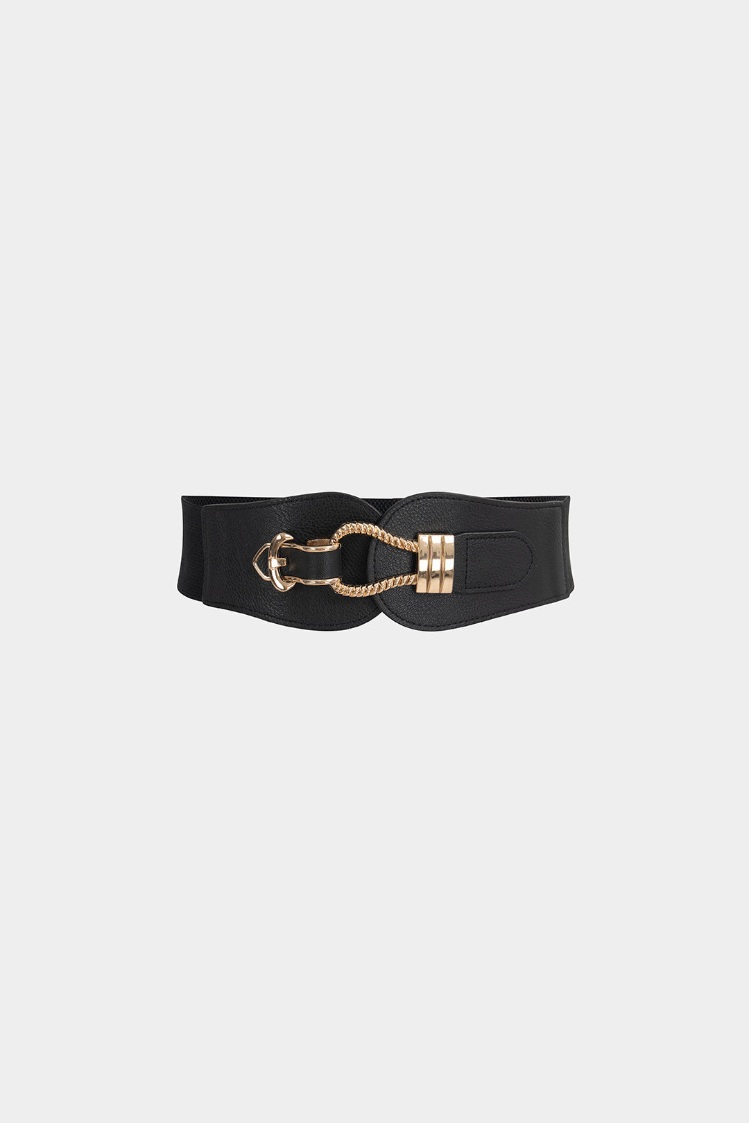 Corset en similicuir métallisé