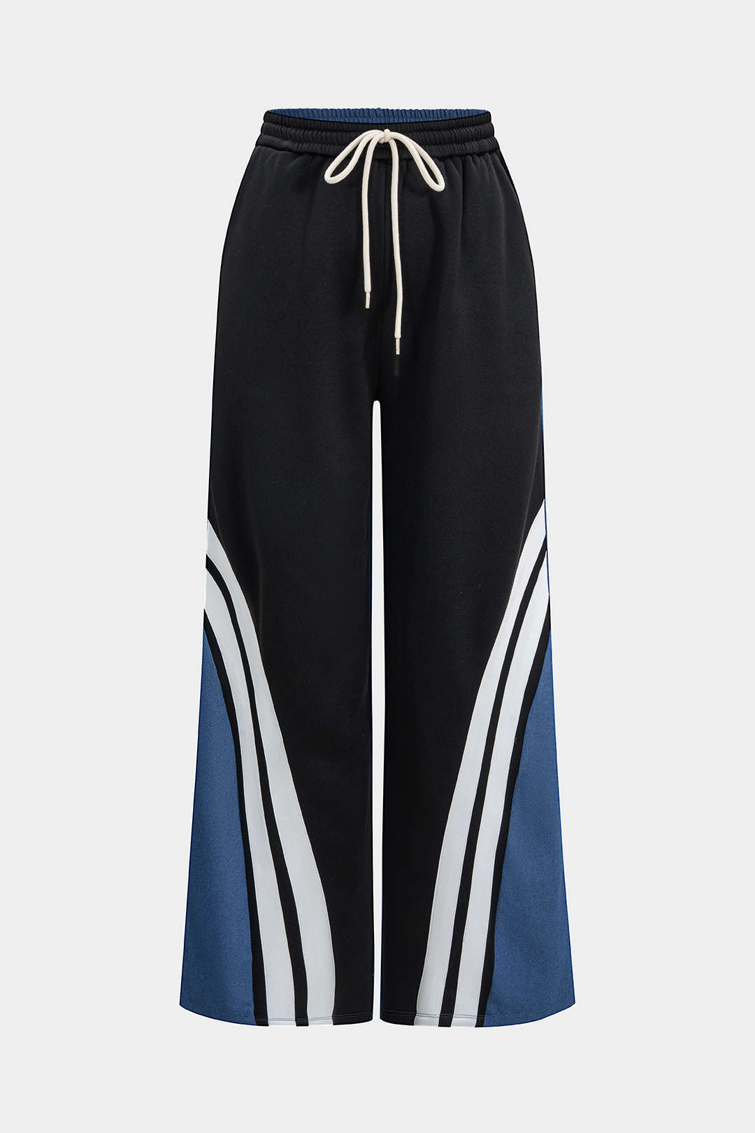 Pantalon Patchwork à Imprimé Rayures