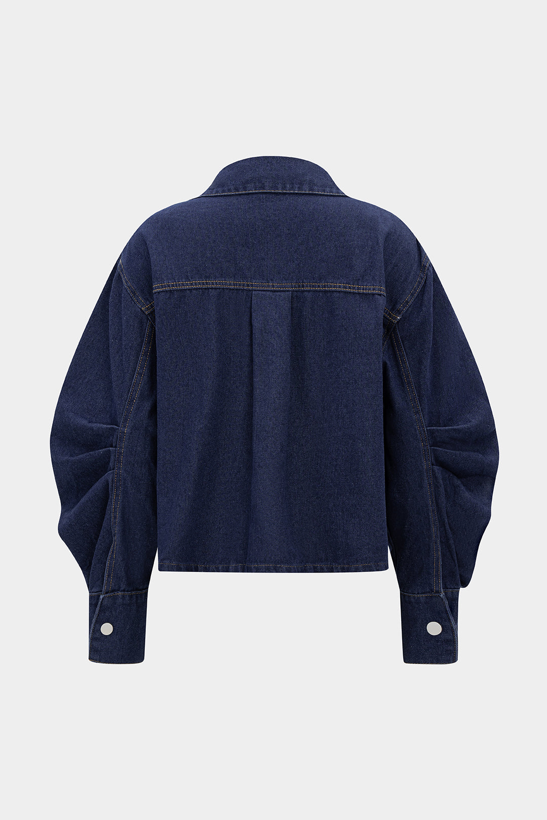 Denim-Schleife Geraffte Oberbekleidung