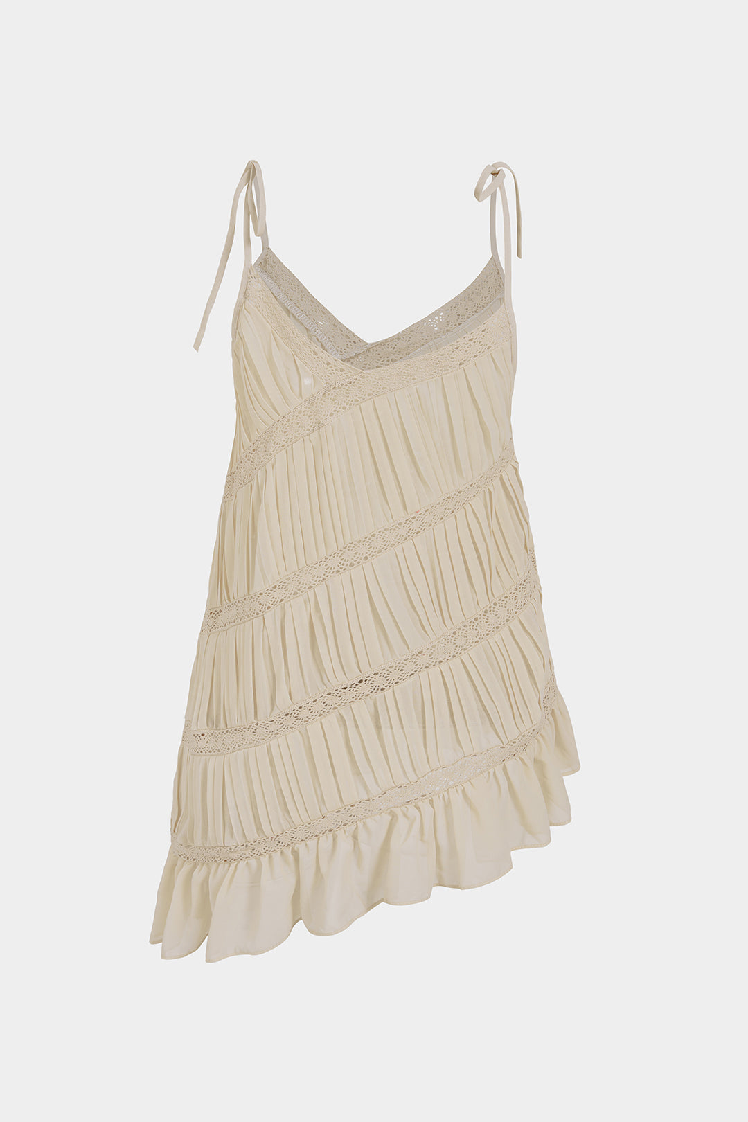 Chiffon-Trägertop mit asymmetrischem V-Ausschnitt zum Binden