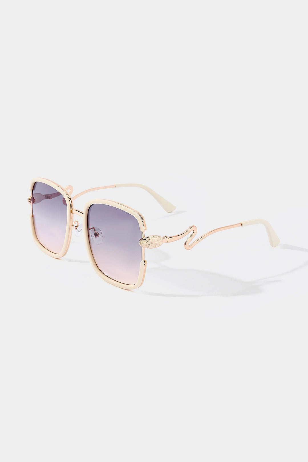 Metal Frame Ombre Sunglasses