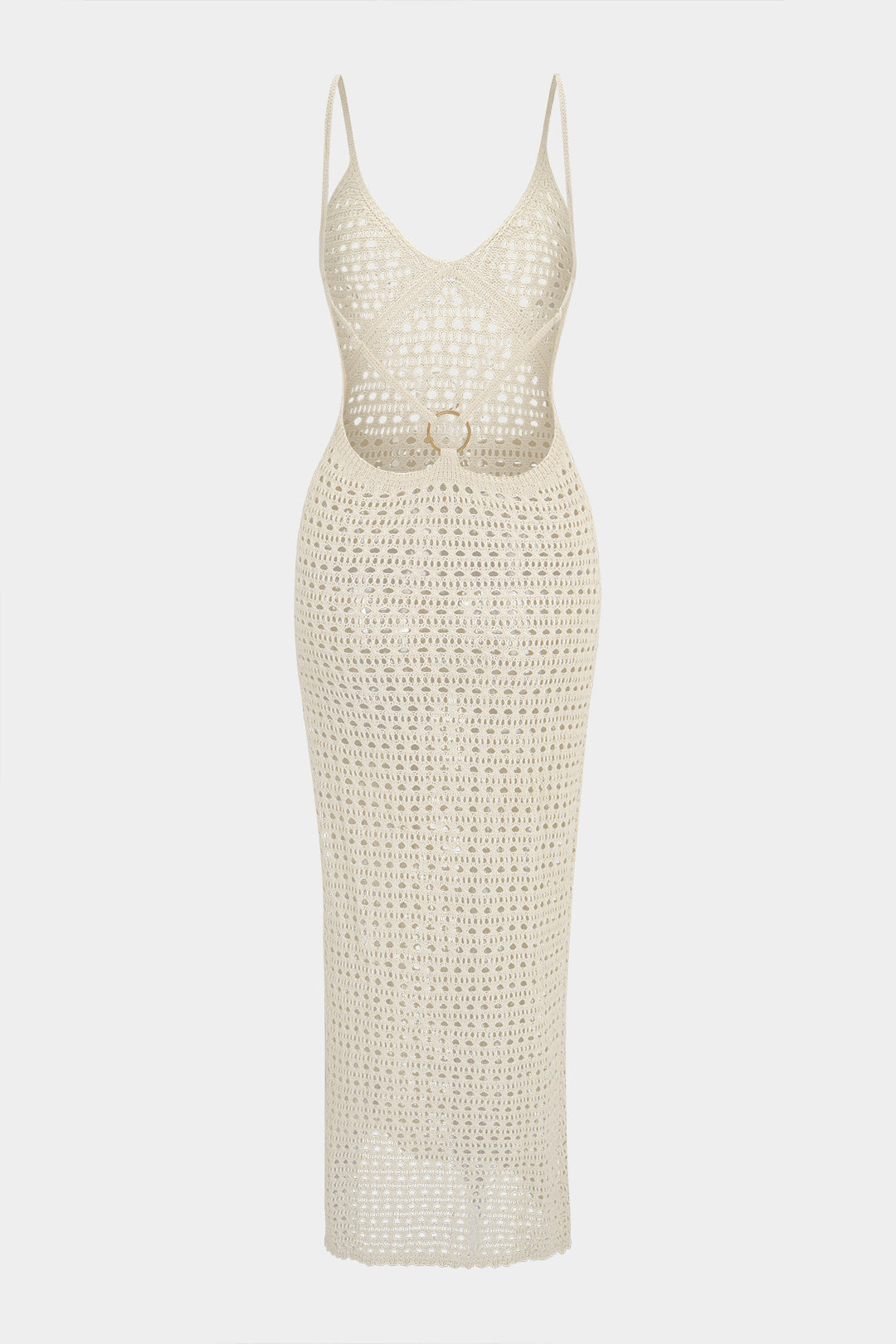 Open Knit Slip See-Through Cover Up