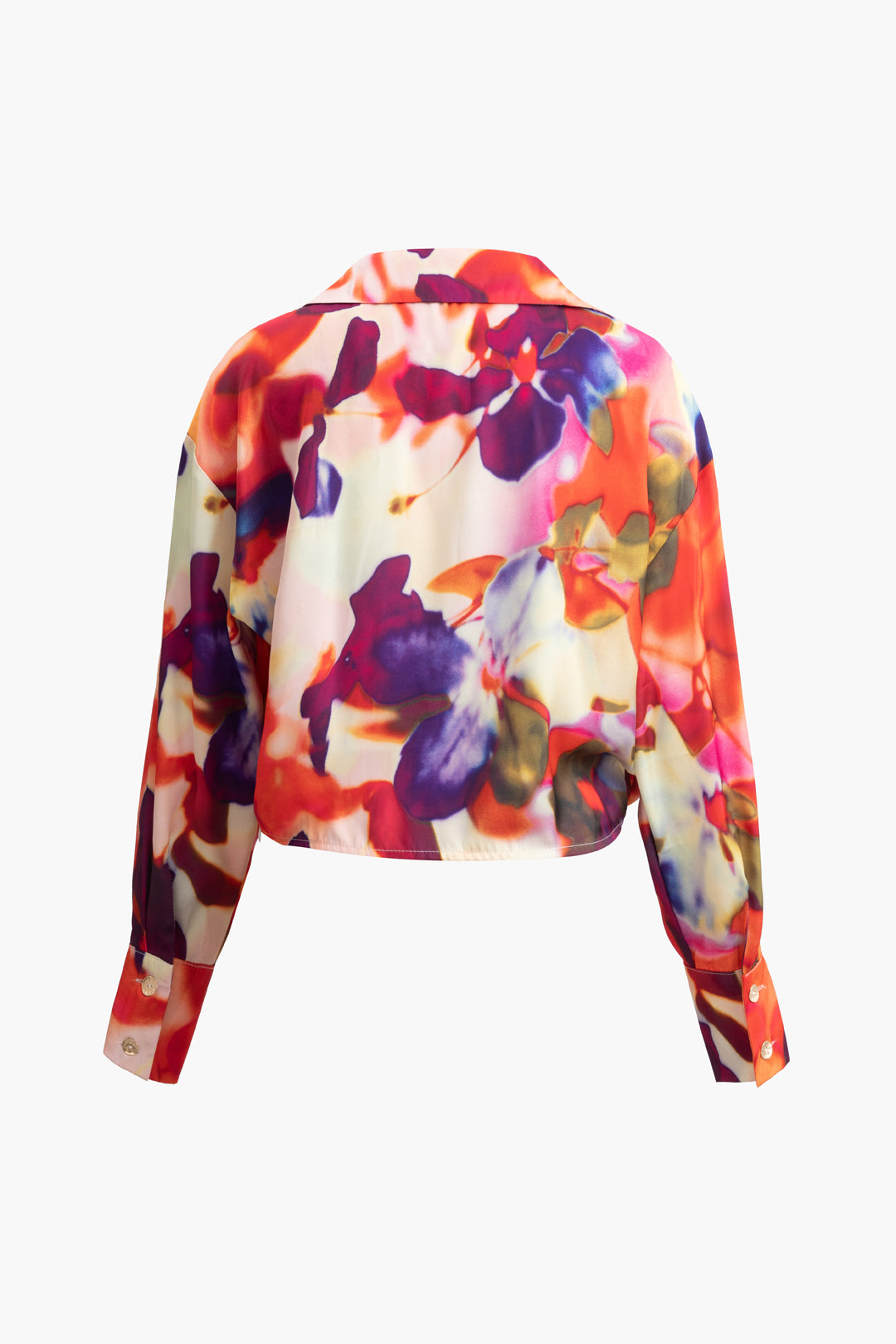 Chemisier en satin imprimé