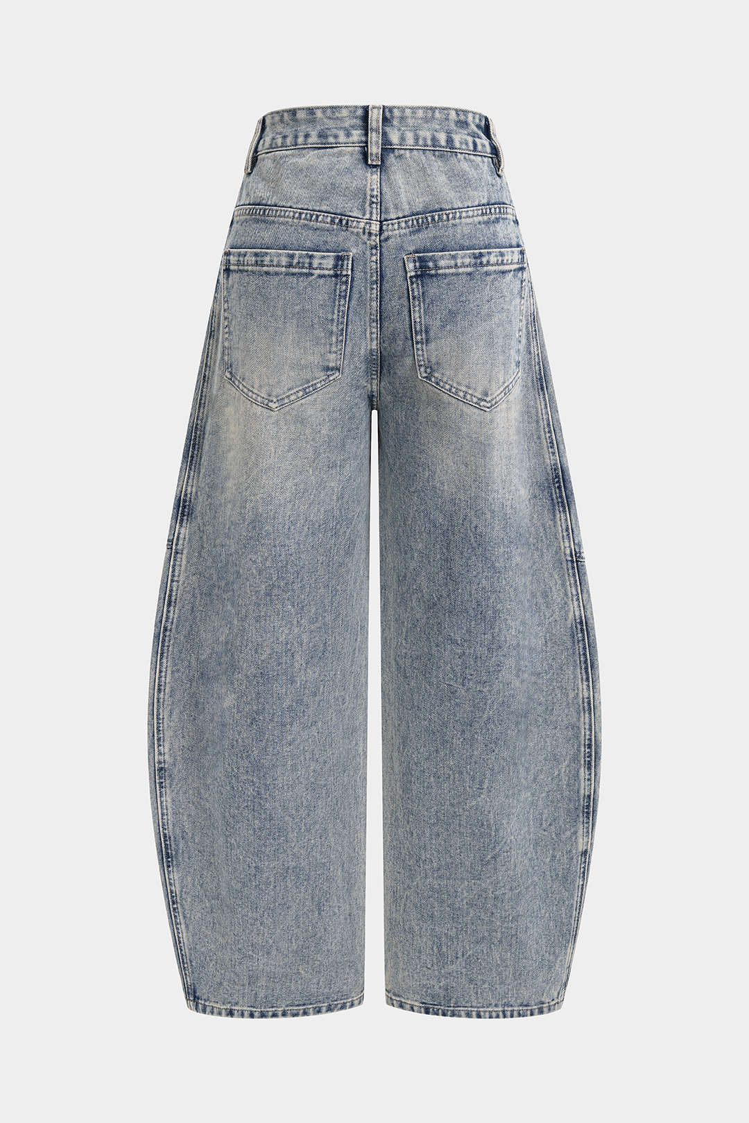 Jean large en denim à rayures contrastantes