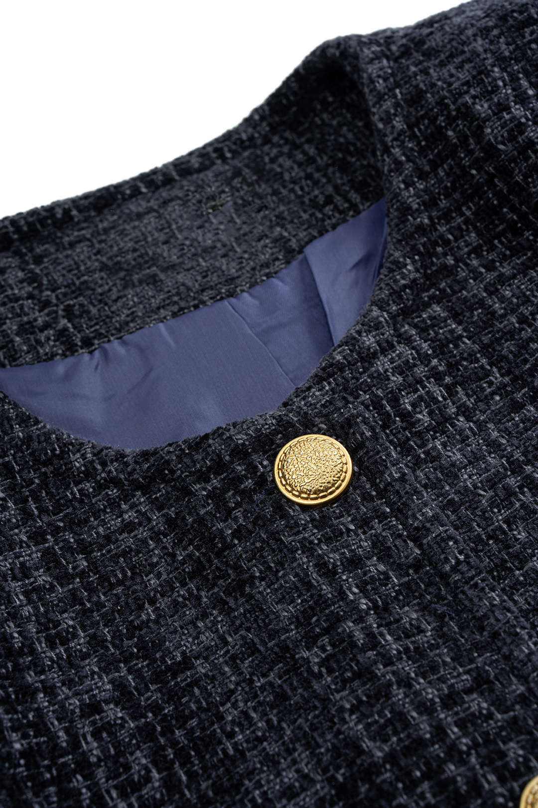 Veste à épaulettes boutonnées métalliques