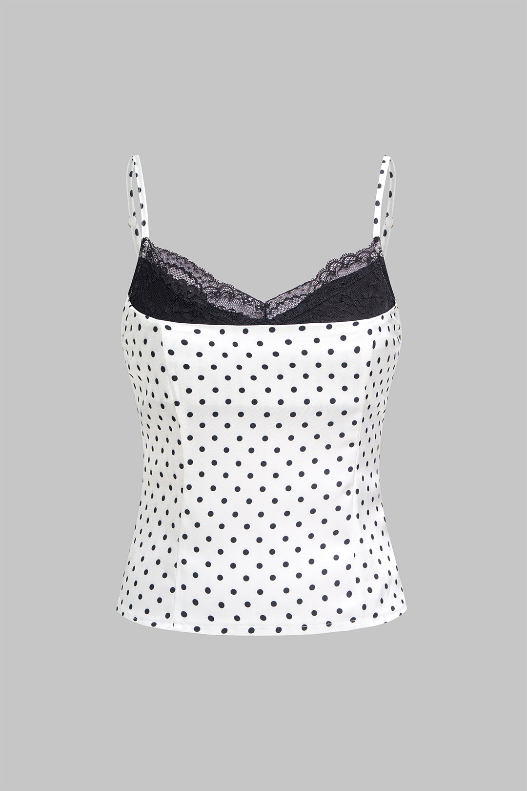 Spitzenbesatz-Patchwork-Camisole-Top