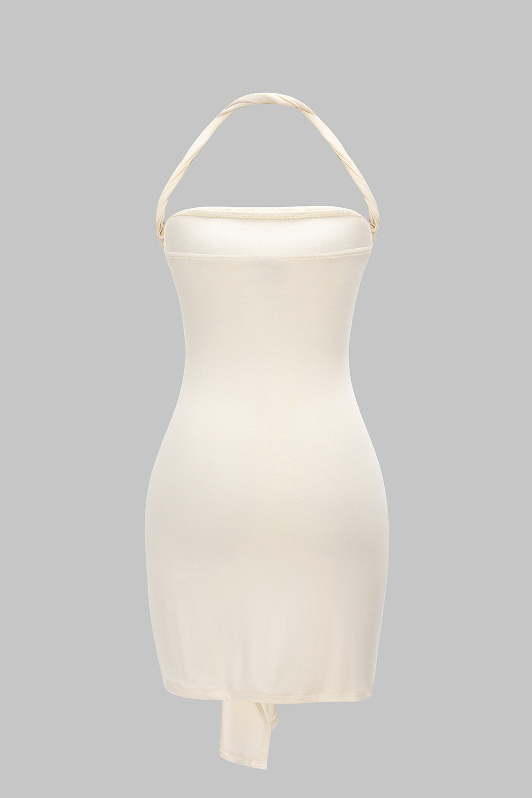 Asymmetrical Twist Knot Sleeveless Midi Dress
