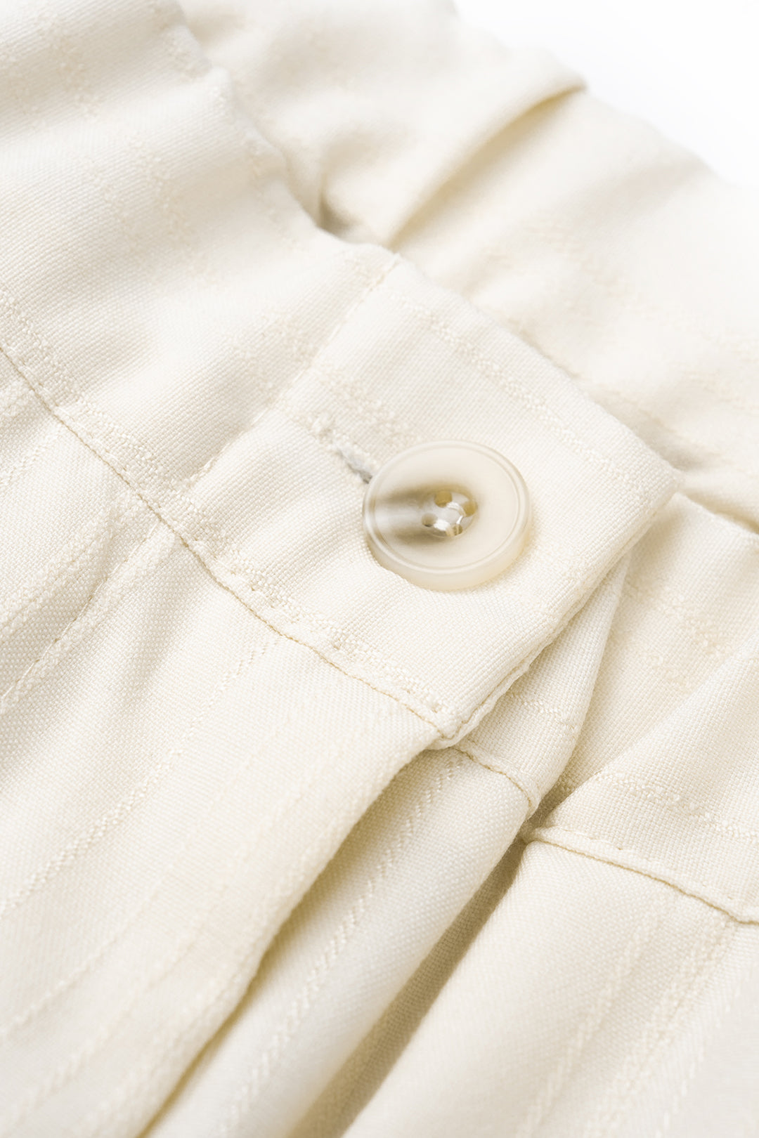 Gestreifte geraffte Hose mit weitem Bein und Bindedetail