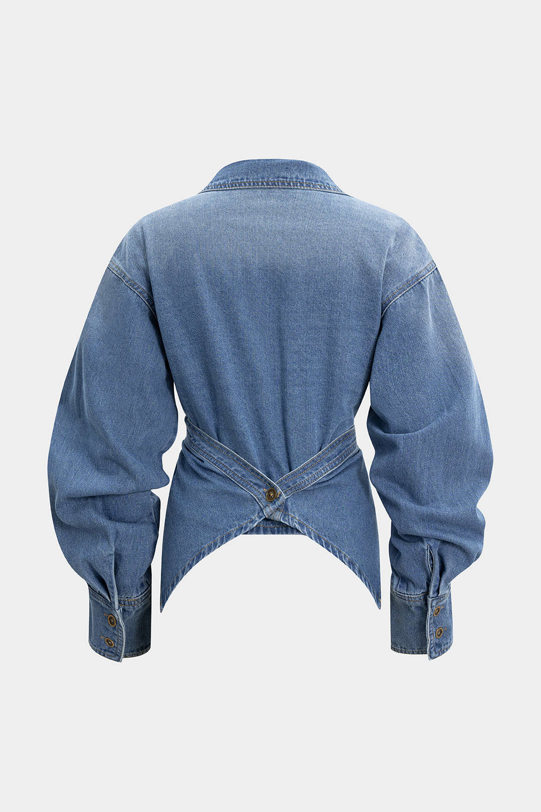 Jeans geraffte überkreuzte Oberbekleidung