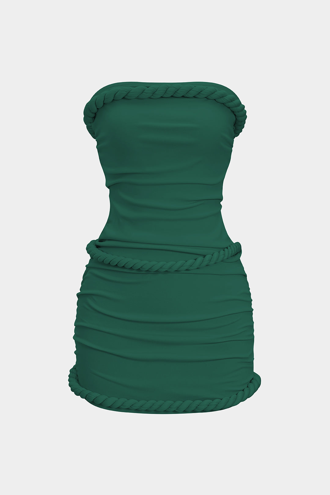 Twist Knot Strapless Sleeveless Mini Dress