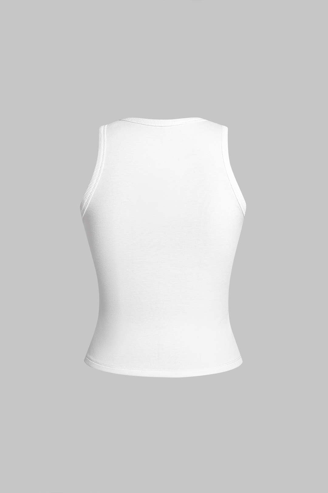 Gestreiftes Tanktop mit Kontraststreifen und Rundhalsausschnitt
