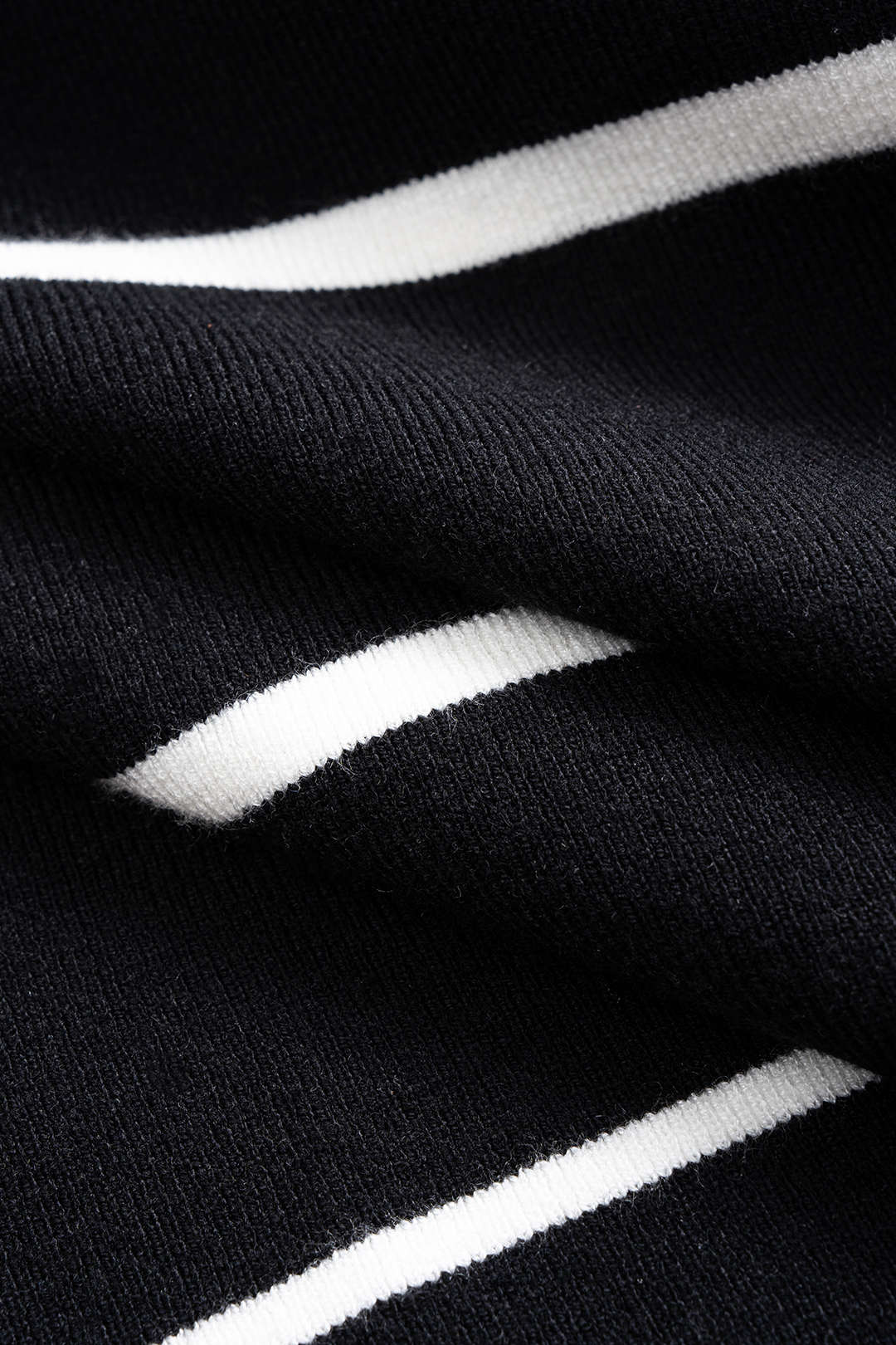 Knit Contrast Stripes Print Round Neck Short Sleeve MIni Dress