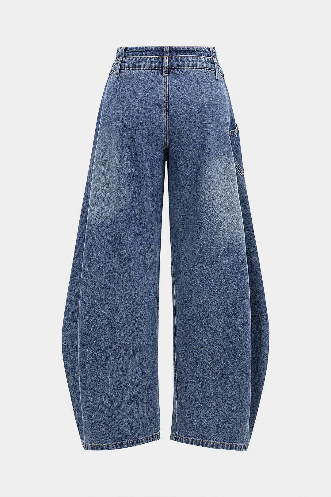 Asymmetrische Jeans mit Knöpfen aus Denim