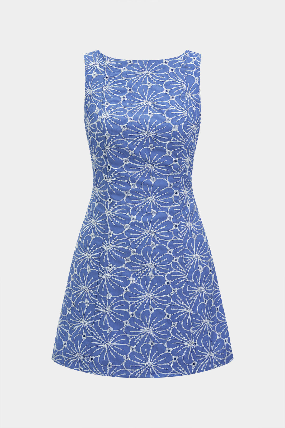 Embroidery Backless Sleeveless Mini Dresses