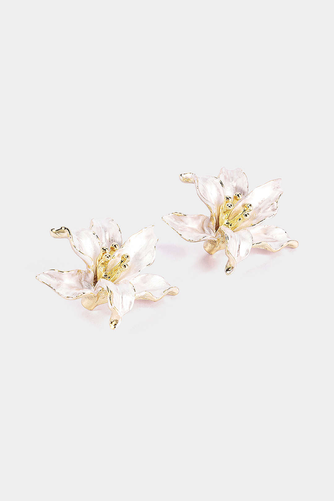 3D-Blumenohrringe aus Legierung